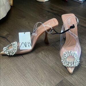 Zara Crystal Embellished Heels